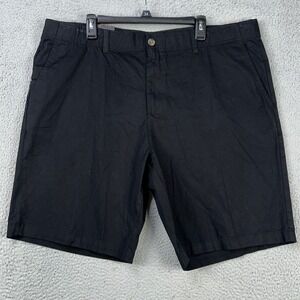 Architect Active Flex Mens Tech Pocket Shorts 42 Black Flat Front Stretch NEW